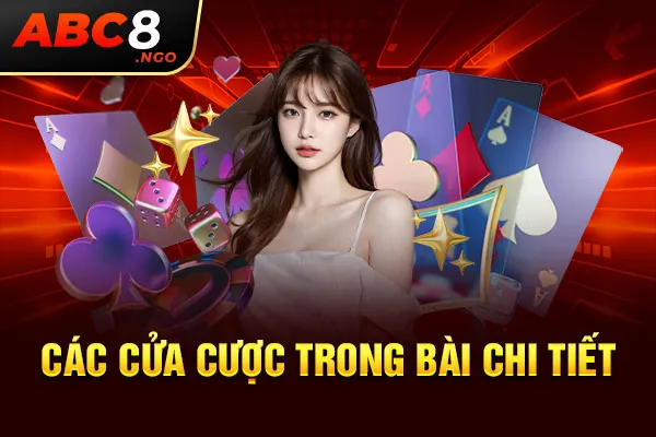 Các cửa cược trong bài chi tiết